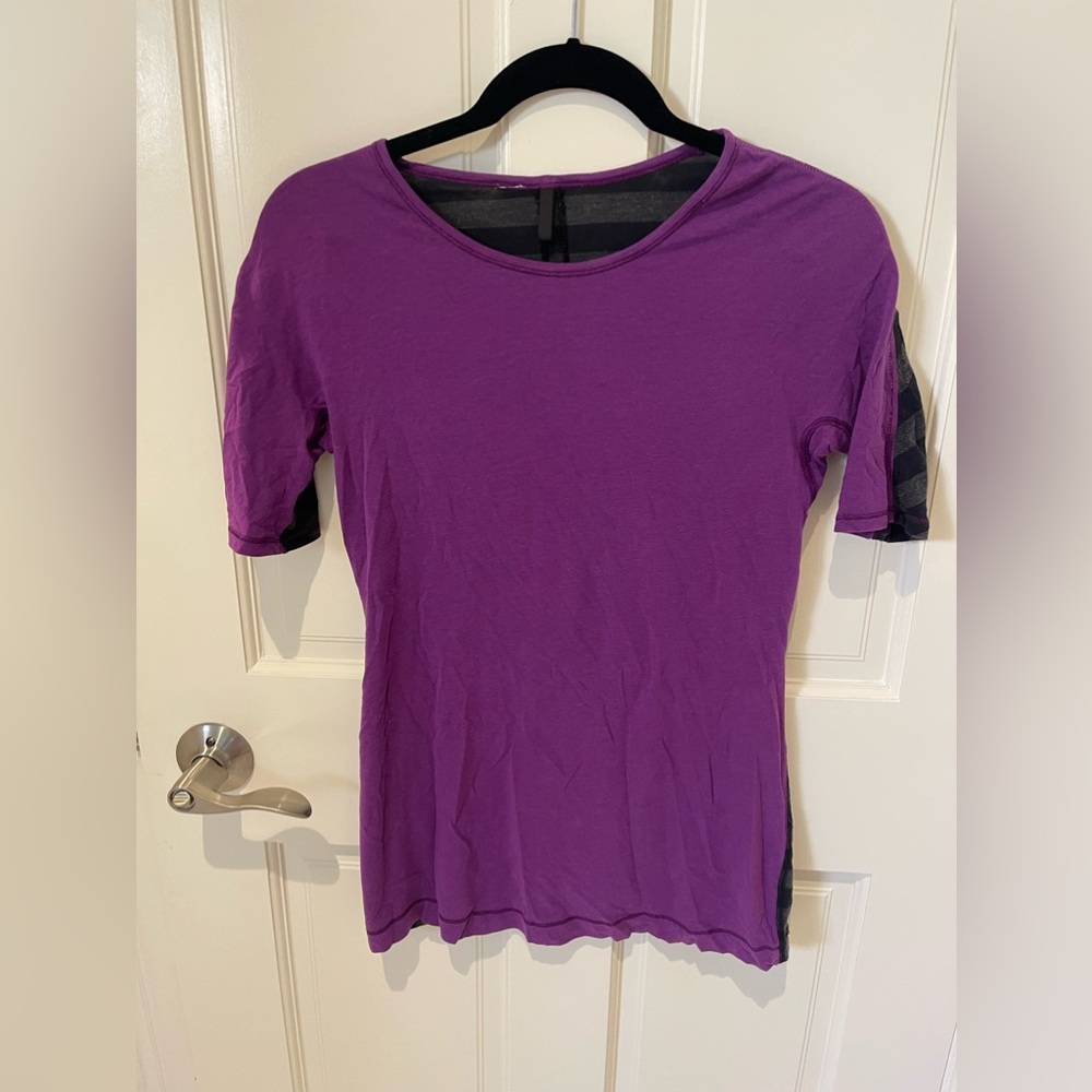 Purple lululemon workout top size 6